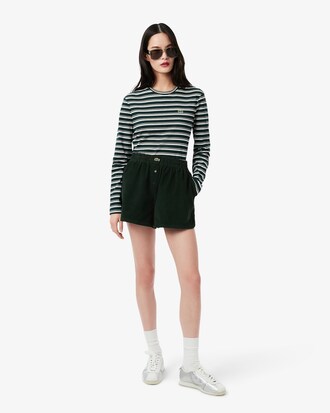 Short wide fit velours c&ocirc;tel&eacute;