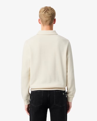 Sweatshirt col polo coton côtelé