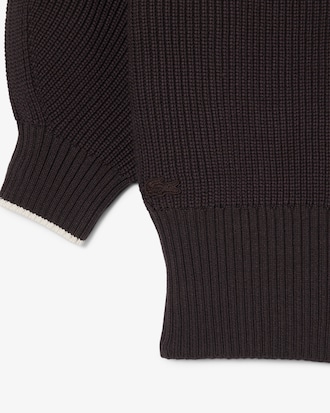 Pull col rond coton