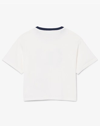 T-shirt coton badge contrast&eacute;