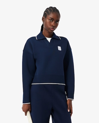 Sweatshirt col polo Tennis H&eacute;ritage