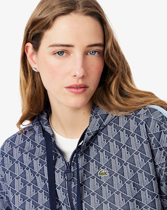 Sweatshirt à capuche jacquard monogramme
