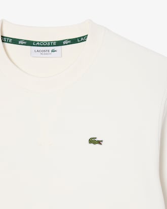 Sweatshirt relaxed fit col rond en Piqu&eacute;