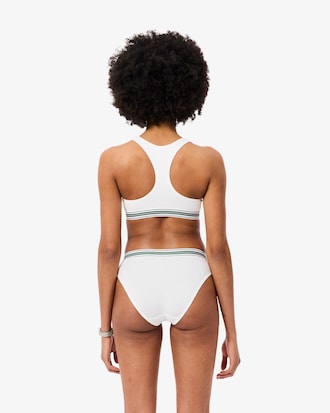Brassi&egrave;re coton stretch bande contrast&eacute;e