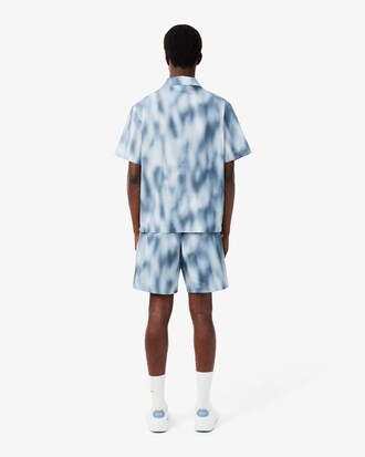 Short taffetas imprim&eacute; relaxed fit