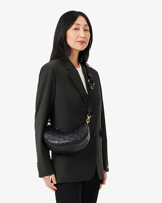 Sac lune Maheki en cuir embossé