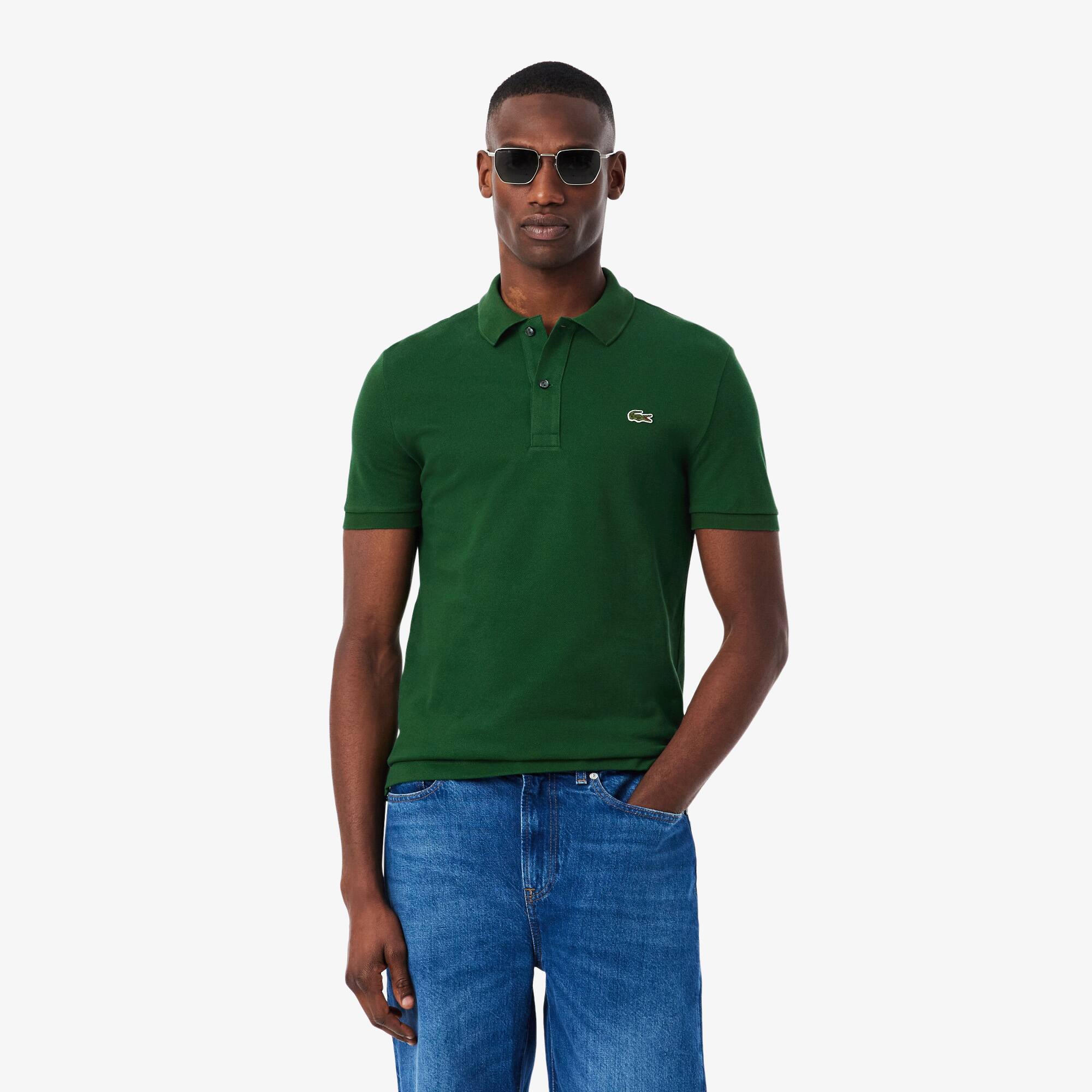 Polo Lacoste slim fit en petit piqué uni Taille 9 - 4XL Vert