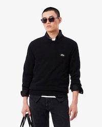 Pull coton uni col rond