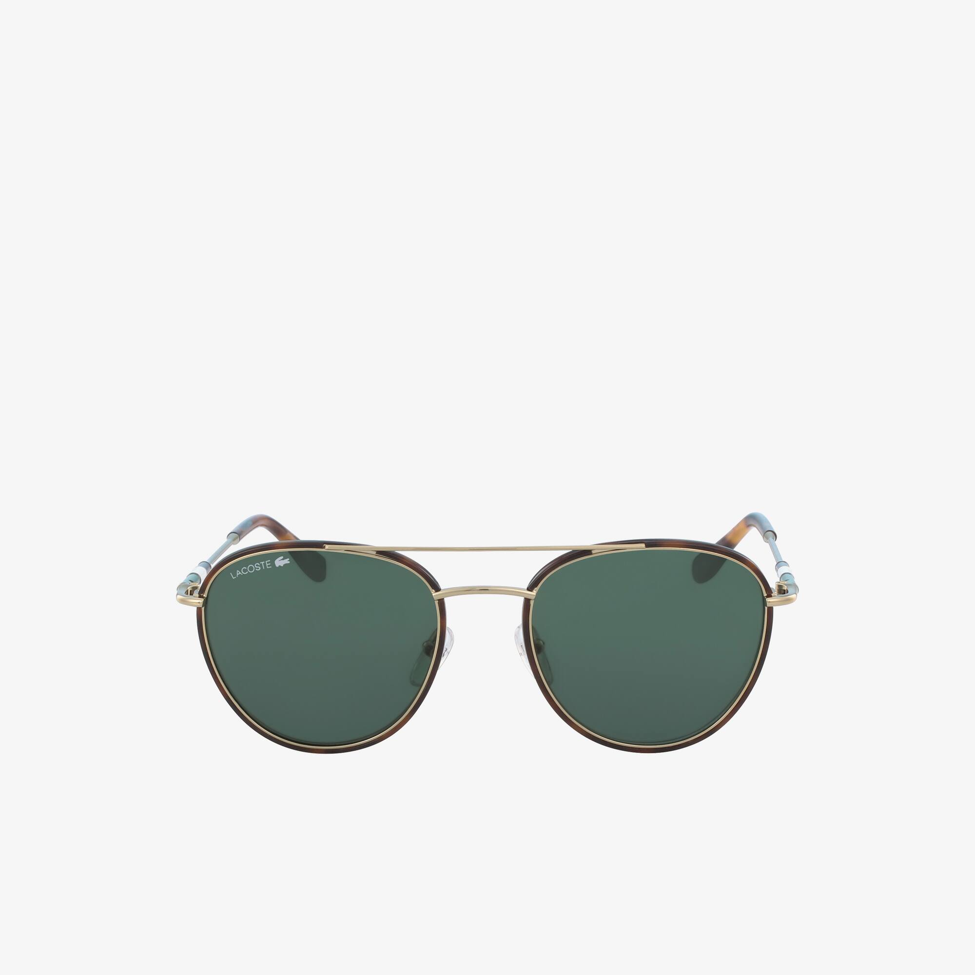 Lacoste Lunettes de Soleil Ovales en Métal Novak Djokovic Taille Taille unique Light Gold