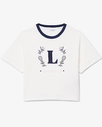 T-shirt coton badge contrast&eacute;