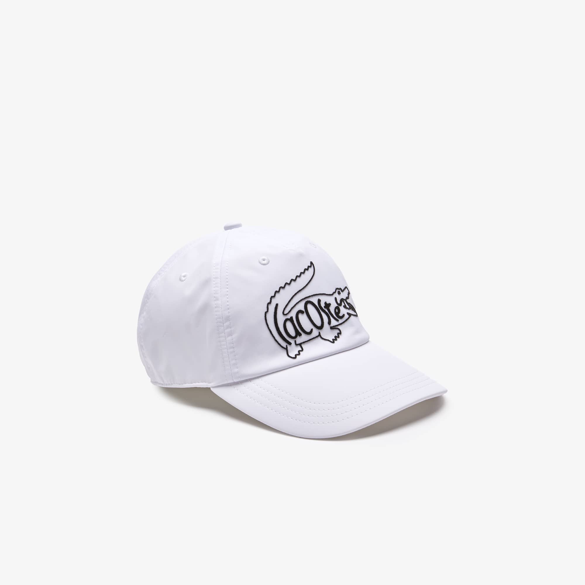 Lacoste Casquette légère en nylon imprimé crocodile signature Taille S Blanc