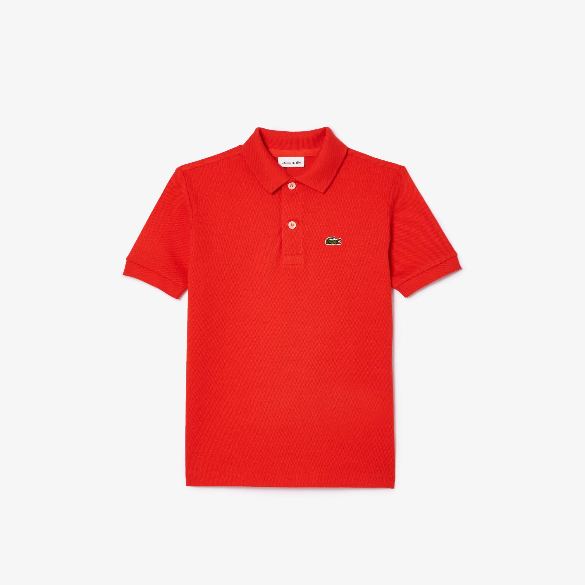 Polo Enfant Lacoste regular fit en petit piqué uni Taille 2 ans Rouge