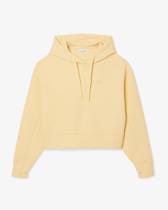 Sweatshirt &agrave; capuche court coton