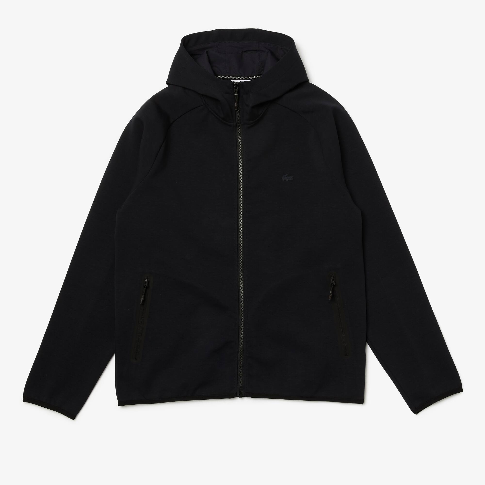 Lacoste Sweatshirt zippé à capuche avec détails contrastés Taille 3 - S Bleu Marine