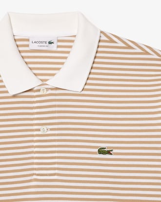 Polo L.12.12 classic fit en Petit Piqué rayé