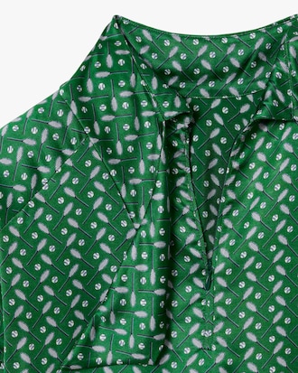 Chemise oversize satin imprimé Défilé