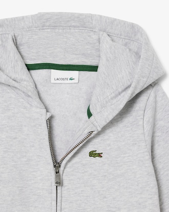 Sweatshirt zipp&eacute; &agrave; capuche mixte molleton