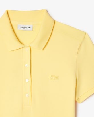 Robe polo slim fit en mini Piqu&eacute; stretch