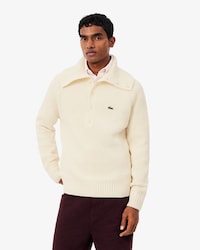 Pull maille perl&eacute;e col montant
