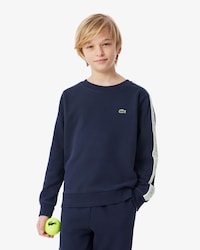 Sweatshirt coton bandes sigl&eacute;es