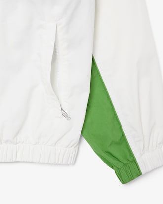 Veste zipp&eacute;e relaxed fit twill de coton