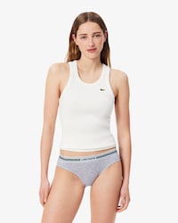 Culotte coton stretch ceinture contrastée