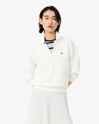 Sweatshirt col montant zipp&eacute; en Piqu&eacute;