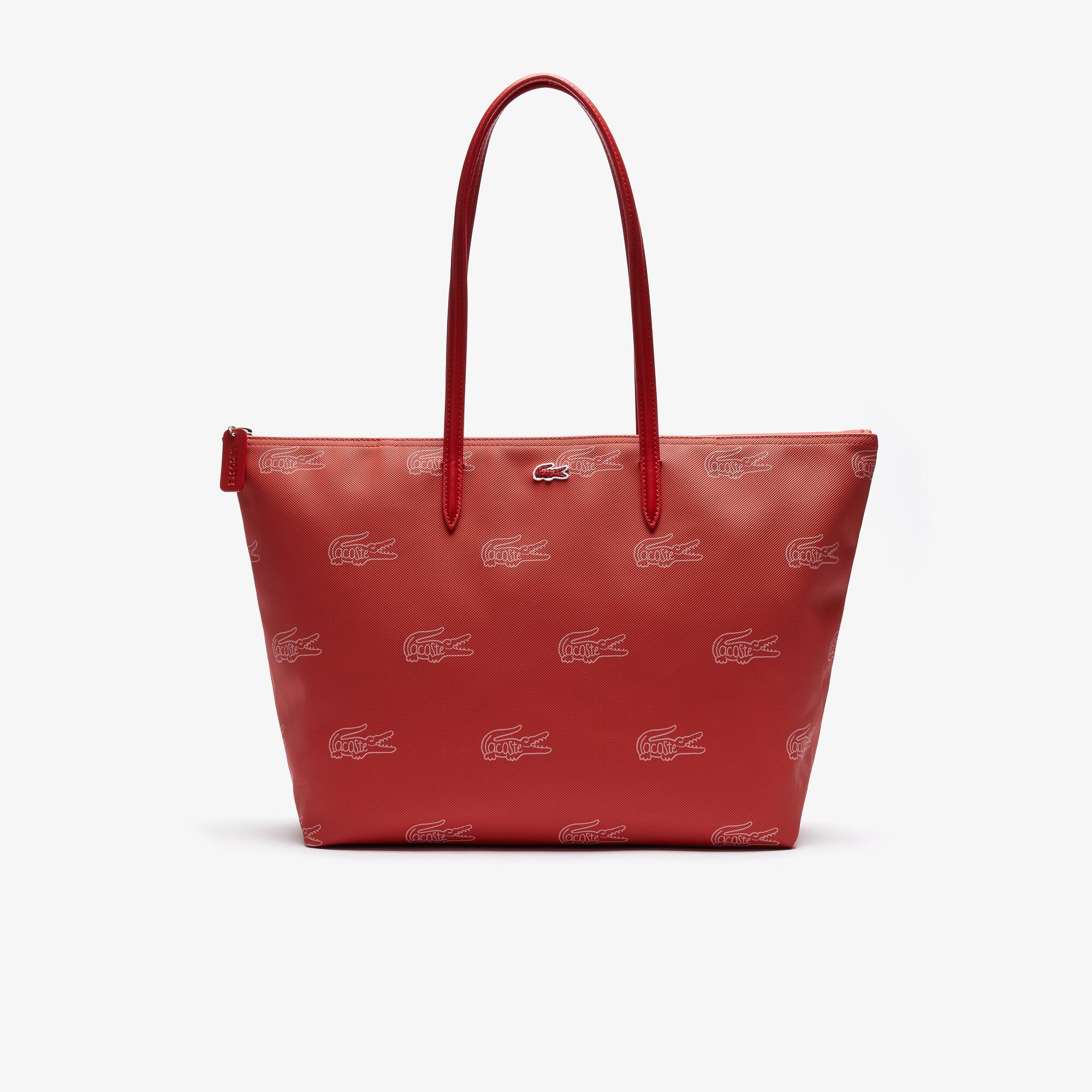 Lacoste Sac cabas L.12.12 en toile enduite à motif crocodiles Taille Taille unique Multi Croc Crater