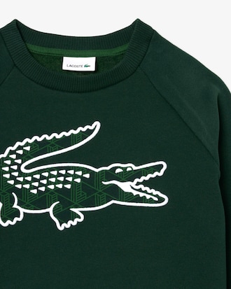 Sweatshirt molleton imprim&eacute; monogramme