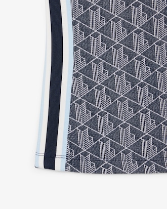 Polo slim fit jacquard monogramme
