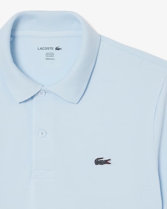 Polo regular fit en coton m&eacute;lang&eacute;