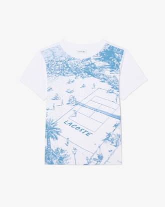 T-shirt jersey imprim&eacute; tennis