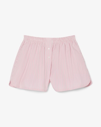 Short wide fit popeline rayé léger