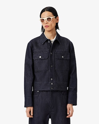 Veste denim indigo Défilé