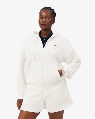 Sweatshirt &agrave; capuche zipp&eacute; en Piqu&eacute;