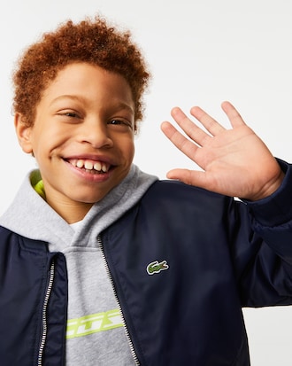 Blouson teddy nylon color-block