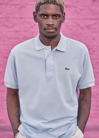 grey paris polo in cotton petit piqu&eacute;