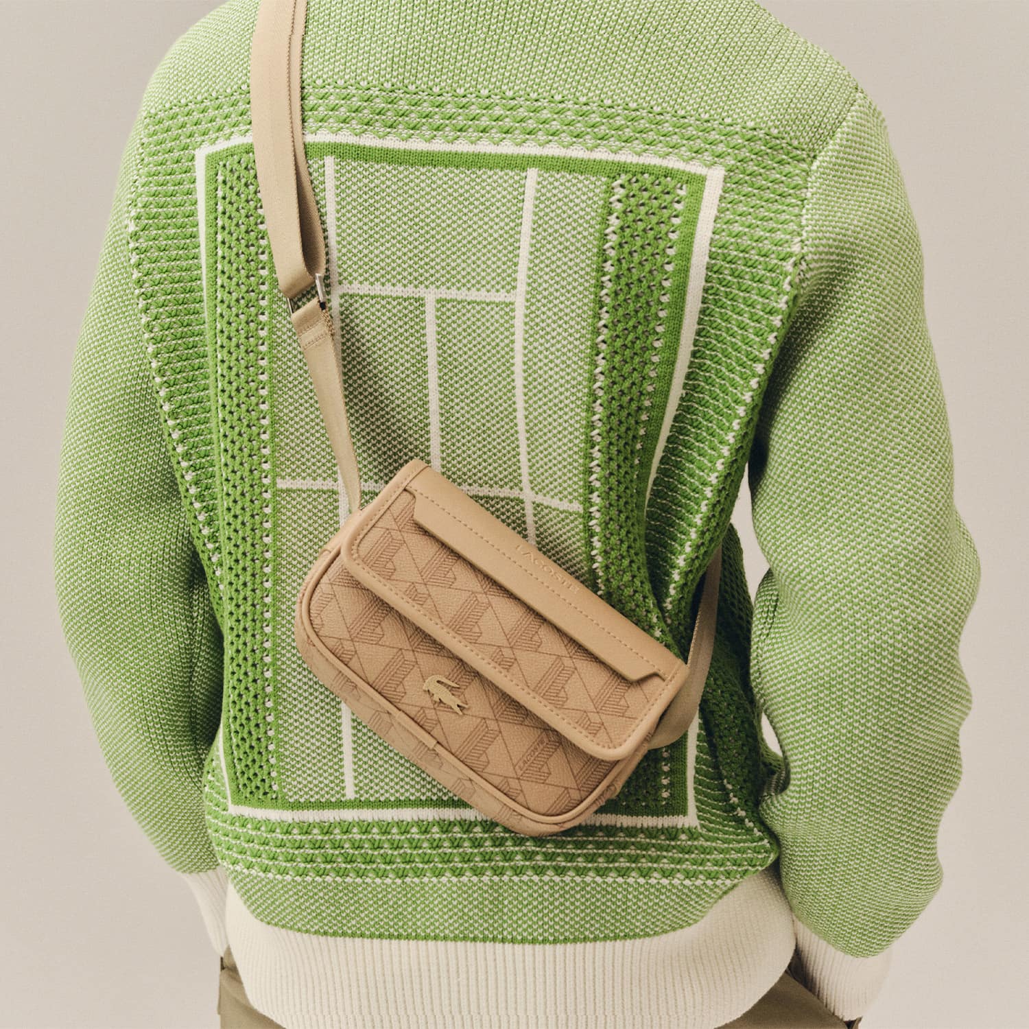 Runway Mini Lenglen Striped Leather Bag - Men's Vertical Bags