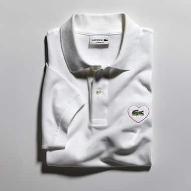 Merci polo with red embroidered heart