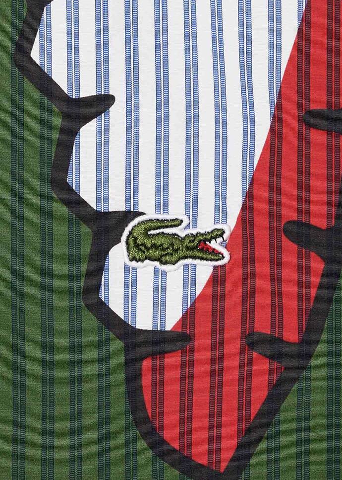 N*a様 LACOSTE COMME des GARÇONS SHIRT XL comme des garçons shirt x lacoste shirt woven (white / blue