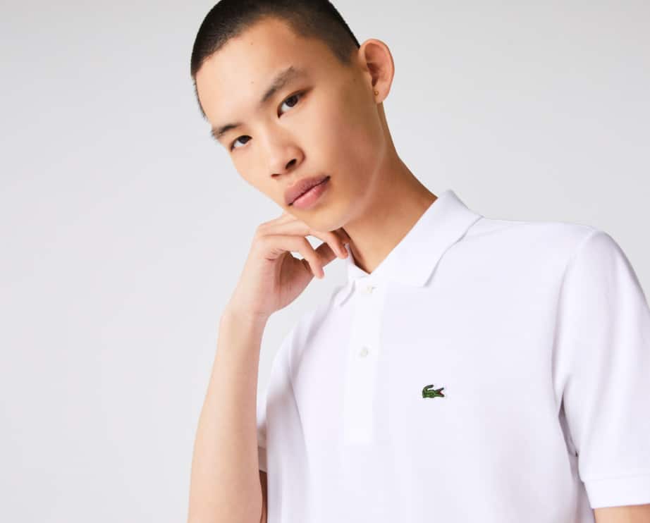 Lacoste white polo shirt clearance