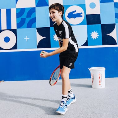 The tennis walls renovated by Lacoste