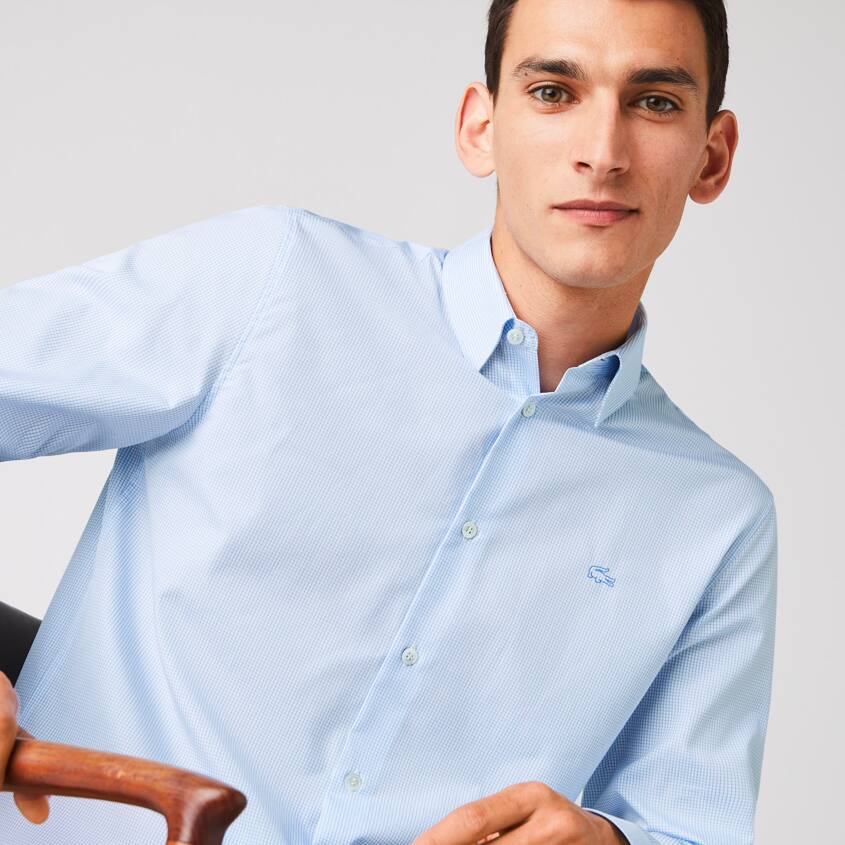 lacoste shirts blue