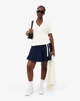 Stretch Mini Piqu&eacute; Wrap Polo Shirt