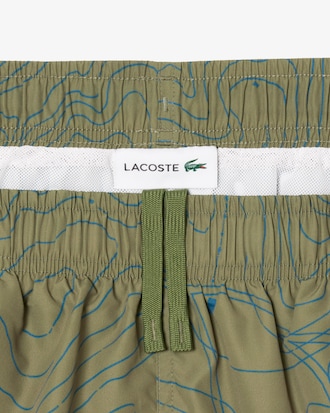 Mid Length Print Swim Trunks