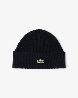 Rib Knit Carded Wool Beanie