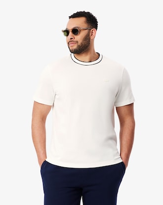 Stretch Piqu&eacute; Stripe Collar T-shirt