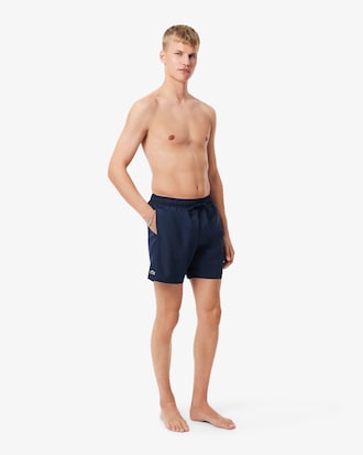 Mid Length Monochrome Swim Trunks