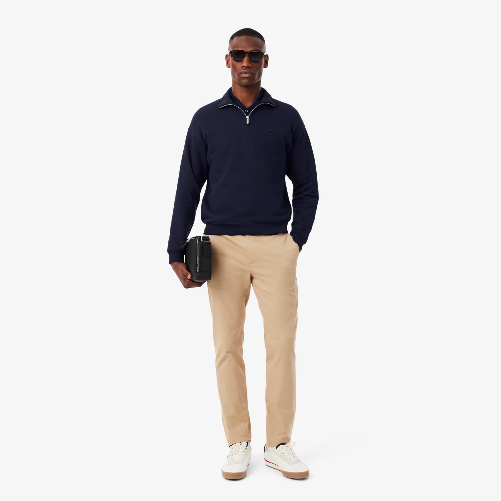 Heavy Fleece Zipper Neck Sweatshirt - Men's Sweatshirts - New In