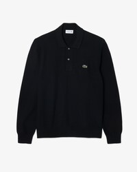 Classic Fit Long Sleeved Knitted Polo Shirt